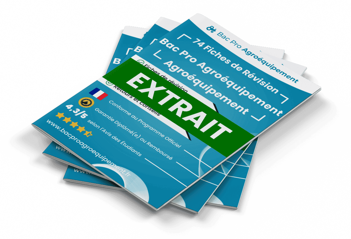 15 Fiches Révision gratuites Bac Pro Agroéquipement